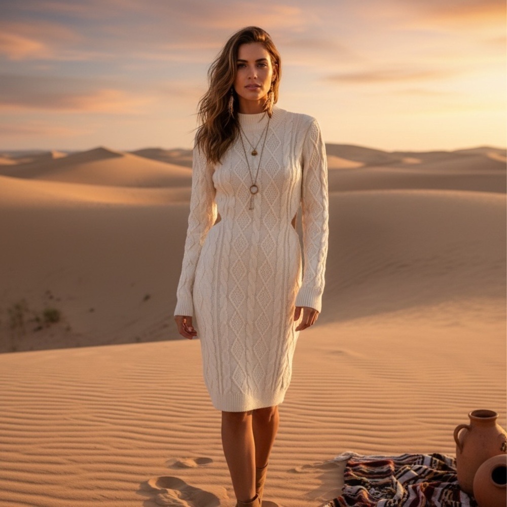Beautiful backless knit dress by Rosedness size small​​​​​